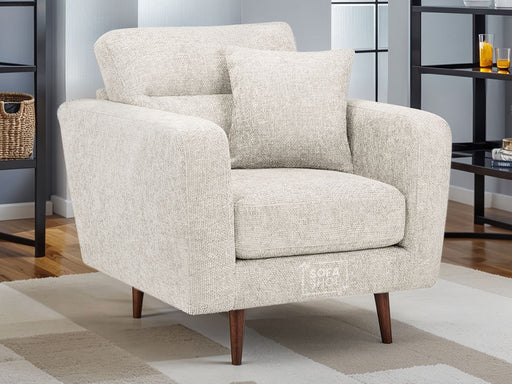 Fabric Armchair in Grey Or Beige - Zenith