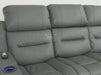 Siena 3 Seater Electric Recliner Sofa Grey Leather - Rip On Side Pannel Near Ear & Wirless Charger Not Working -  Second Hand Sofas 28