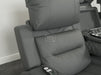 Siena 3 Seater Electric Recliner Sofa Grey Leather - Rip On Side Pannel Near Ear & Wirless Charger Not Working -  Second Hand Sofas 28