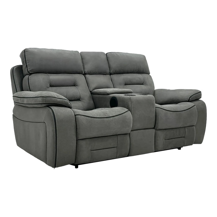 2 Seater Grey Fabric Electric Recliner Cinema Sofa | Power Functions, Bluetooth Speakers, Wireless Charging & Storage | Tuscany | The Sofa Shop