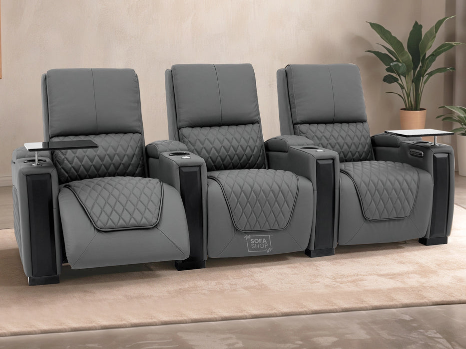 Seater Genuine Leather Power Recliner MOONLIT Genuine Leather