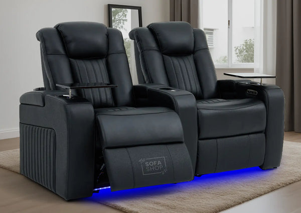 Power Recliner Sofa in Leather Seater with USB Storage