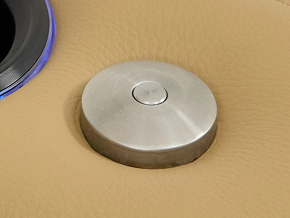 Real Leather 3+2 Smart Recliner Sofa Set in Tan | Power Reclining Sofa Suite with Drop-Down Table, Console, Massage, USB & LED | Capri | The Sofa Shop