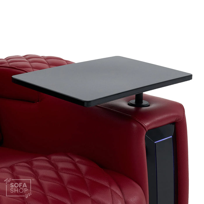 Riser Recliner Chair in Red Real Leather | Hi-Tech Armchair with Dual Motor Lift + Vibration Massage+ Heated Lumbar + Cooling, Heating Cupholders + Power Headrest | Assisi | The Sofa Shop