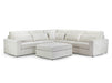 Modular Corner Sofa In Grey, White Or Mocha Fabric -  Kiana