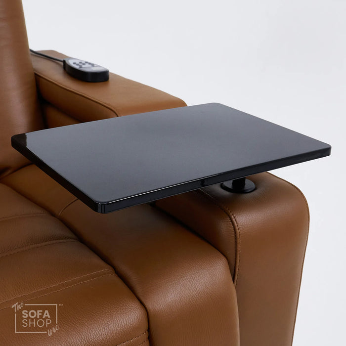 2 Seater Smart Tech Electric Recliner Cinema Sofa | Luxury Theatre Seating | Brown Real Leather | Modena