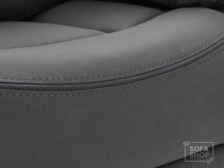 2 Seater Electric Recliner Fabric Sofa | Grey Recliner With USB Ports | Sicily | Sofa Sale | The Sofa Shop