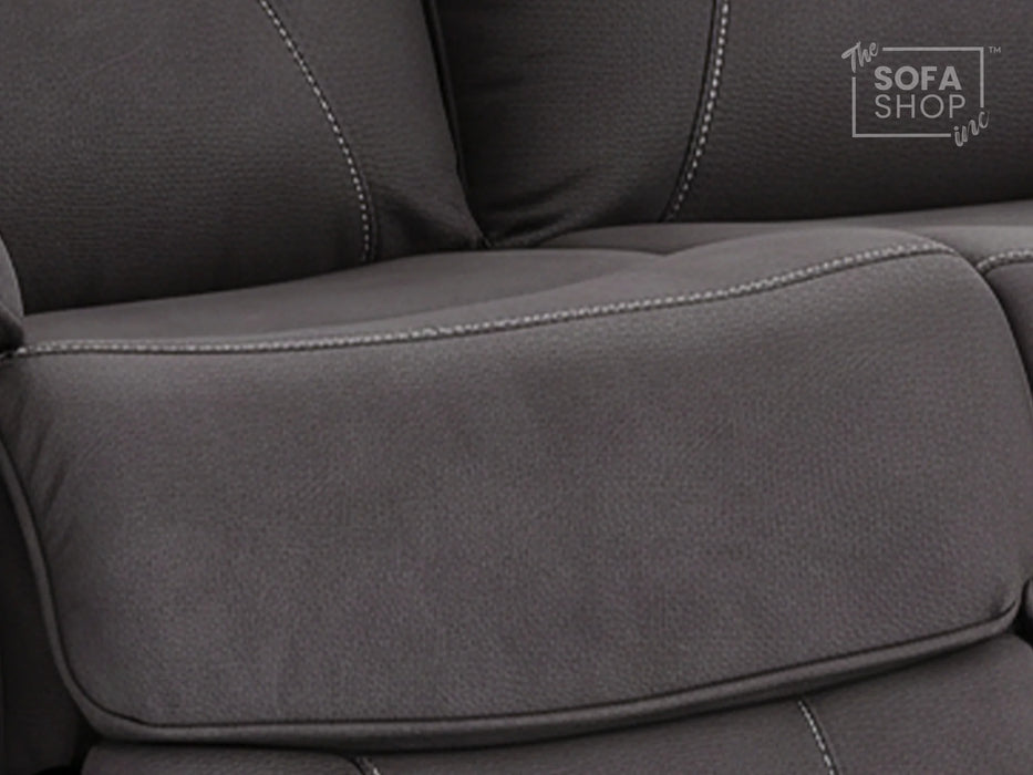 2 Seater Electric Recliner Fabric Sofa | Black Recliner With USB Ports | Florence | Sofa Sale | The Sofa Shop