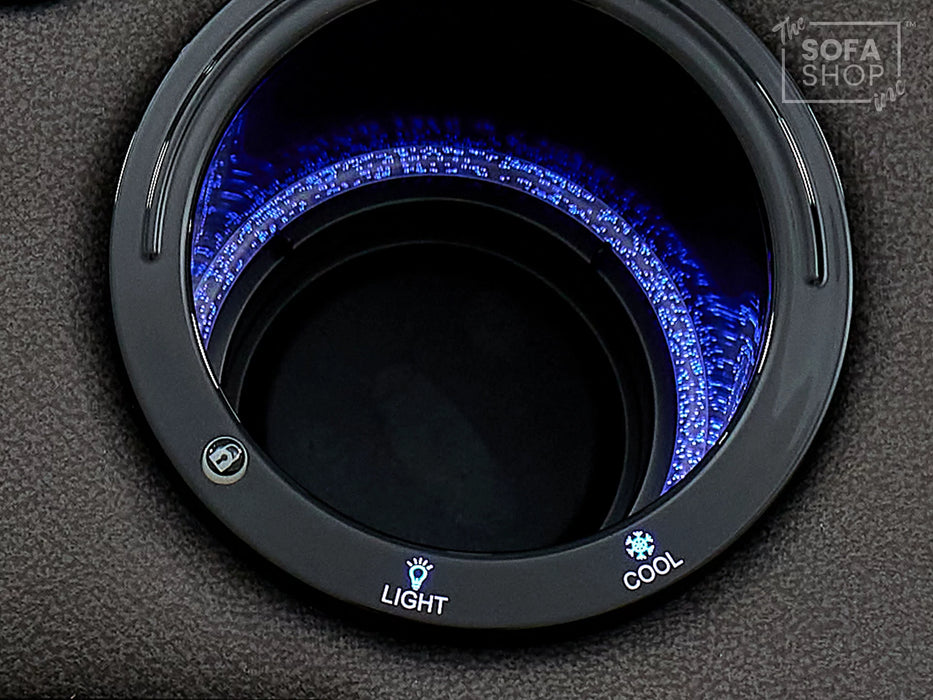 3+2+1 Piece Electric Home Cinema Theatre Sofa Set | Fabric Couch Suite Package In Grey with Console + USB + Massage + Storage | Vinsonova | The Sofa Shop