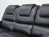 3 Seater Electric Recliner Sofa In Black Leather | Left Front Panel Stitching Loose, Small Back Mark, Left & Right Seats Sunken | Veneto | Second Hand Sofas 6