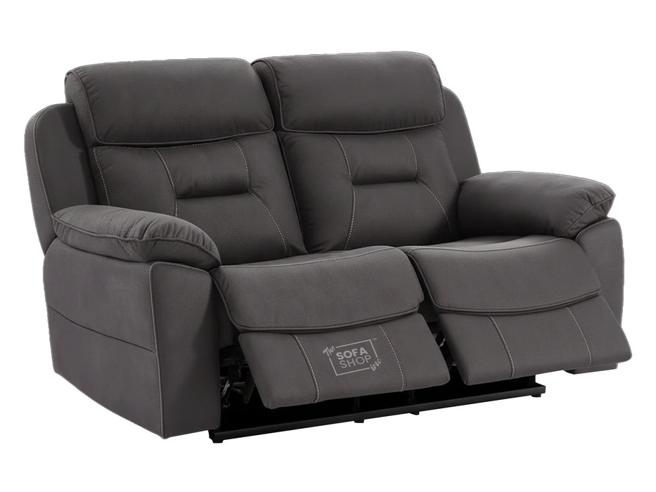 2 Seater Electric Recliner Fabric Sofa | Black Recliner With USB Ports | Florence | Sofa Sale | The Sofa Shop