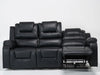 3 Seater Electric Recliner Sofa In Black Leather | Left Front Panel Stitching Loose, Small Back Mark, Left & Right Seats Sunken | Veneto | Second Hand Sofas 6