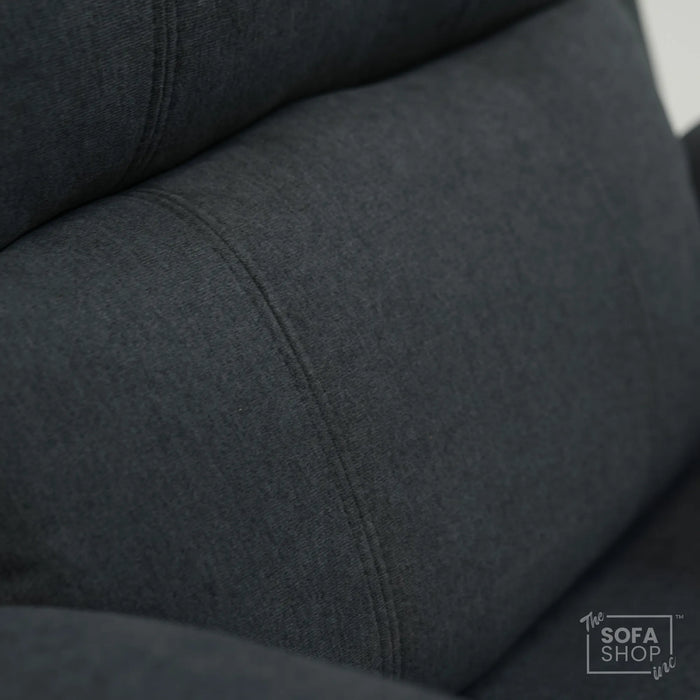 1 Seater Manual Recliner Chair | Dark Grey Fabric | Trento