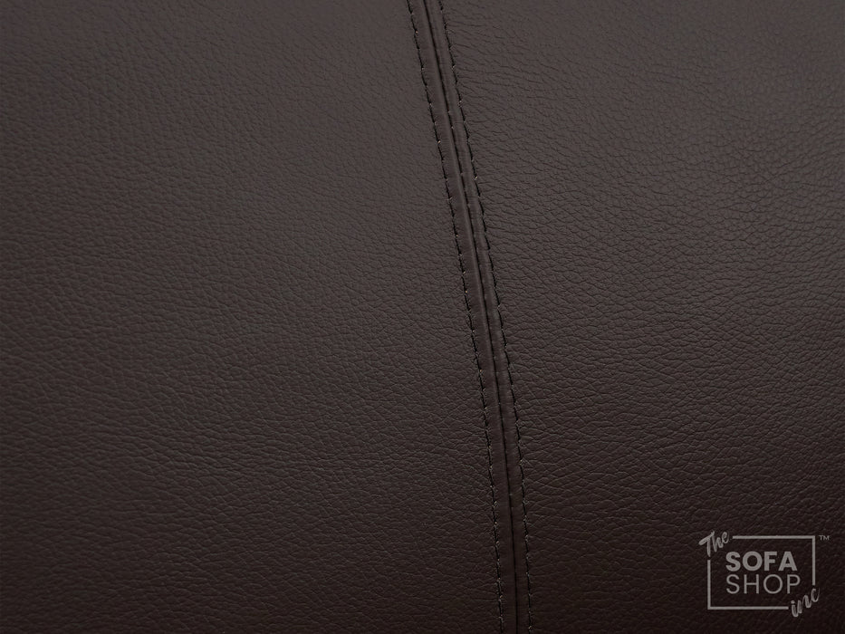 3+1 Real Leather Recliner Electric Sofa Set in Brown | Hi-Tech Sofa Set with Massage, USB Ports & Power Headrests | Turin