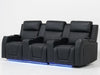 3 Seater Electric Recliner Cinema Sofa In Black Leather | Cinema Sofa | Venice Series One | Sample Sofas 49