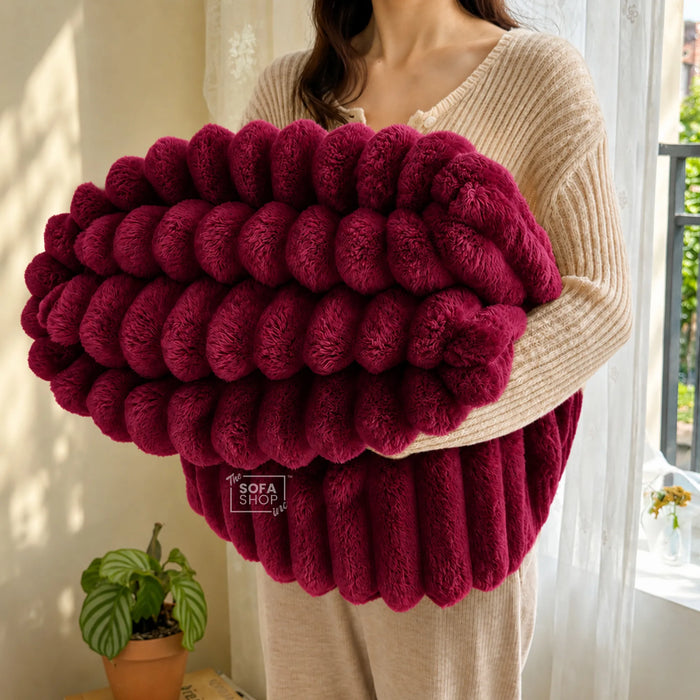 Premium Red Flannel Plush Blanket 150x200cm | Warm Soft Plush Throw for Couch, Bed And Sofa | The Sofa Shop