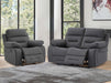 2+1 Recliner Sofa Set inc. Chair in Dark Grey Fabric - Foster