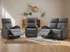 2 1 1 Manual Recliner Sofa Grey Fabric - 3 Piece Parma Sofa Set