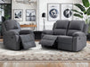 2+1 Recliner Sofa Set inc. Chair in Dark Grey Fabric - Trento