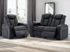 2+1 Electric Recliner Cinema Sofa Set in Black Real Leather with USB Ports, Cup Holders, Storage Boxes & Wireless Charger  - Capri