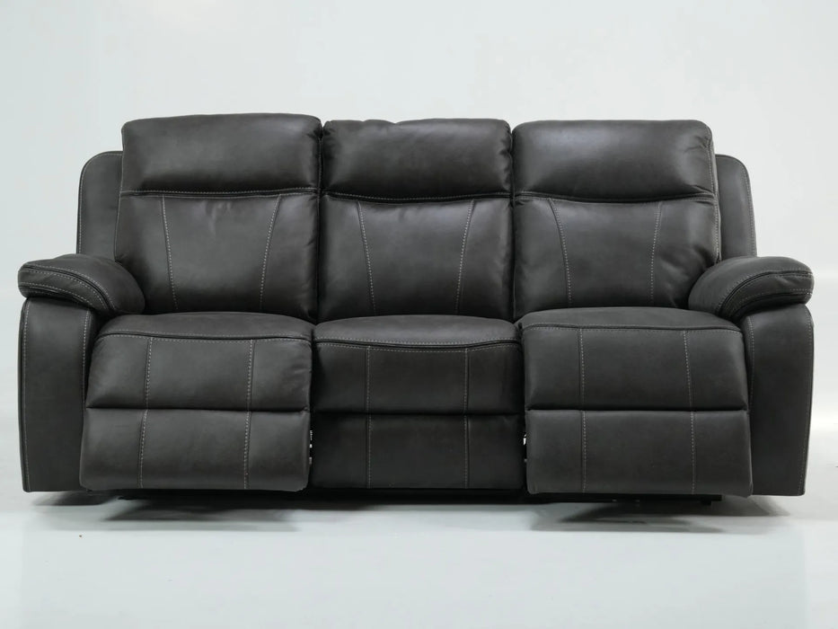 3 Seater Hi-Tech Sofa | Electric Recliner Home Cinema Seat in Grey Fabric | Uneven Seats + Speakers Not Working | Vinson | Second Hand Sofas 208