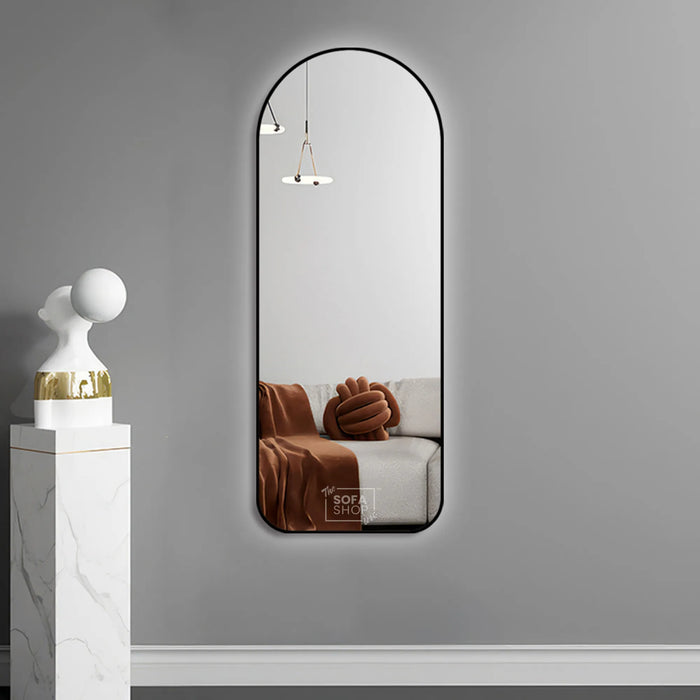 Arched Metal Frame Mirror - Gold, Black & Silver
