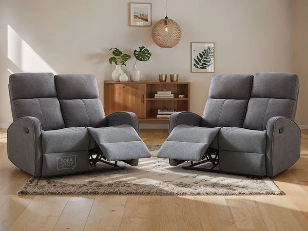 2+2 Recliner Sofa Set - Dark Grey Fabric Sofa Package - Parma - Sofa Sale