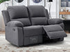 2 Seater Fabric Recliner Sofa in Dark Grey - Trento