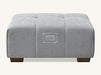 Grey Boucle Fabric Footstool - Leonard