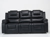 3 Seater Electric Recliner Sofa In Black Leather | Left Front Panel Stitching Loose, Small Back Mark, Left & Right Seats Sunken | Veneto | Second Hand Sofas 6