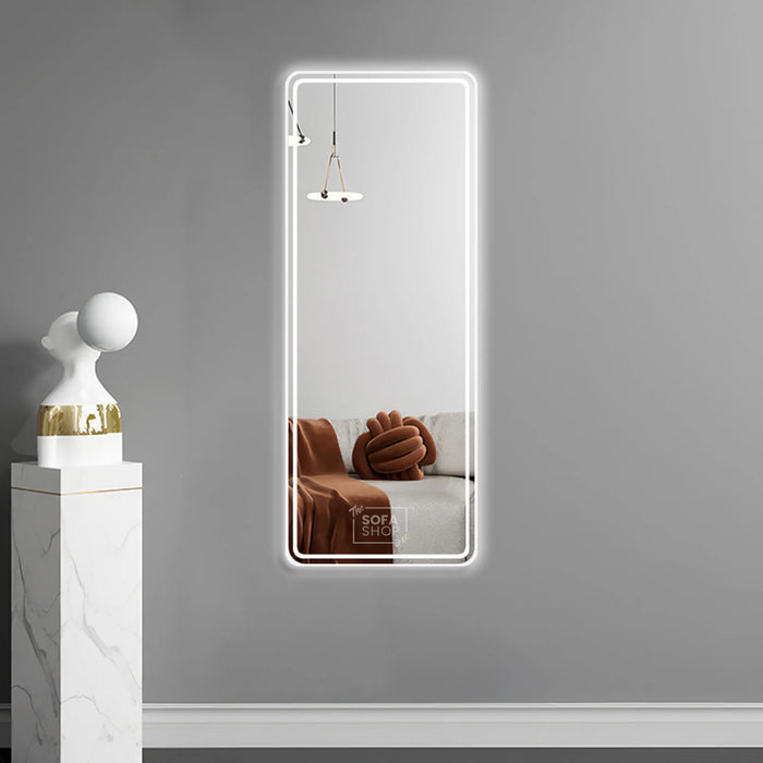 Rectangular Mirror with Adjustable LED Lighting, 70×180cm