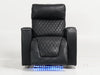 Electric Recliner Cinema Chair in Black Leather – Small Rip on Left-Hand Facing Inner Arm, Scuffs on All Four Bottom Corners & Rear Side Panels | Venice | Second Hand Sofas 40