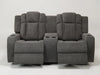 2 Seater Electric Reclining Sofa | Power Couch in Light Grey Fabric with Power Recliners, Cup Holders, USB & Storage | Capri | The Sofa Shop - 38