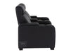 2 Seater Electric Recliner Sofa & Cinema Seats in Black Real Leather With Chilled Cupholders,  Console, Storage Boxes - Rimini