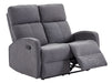 3 2 1 Recliner Sofa Set. 3 Piece Recliner Sofa Package Suite in Dark Grey Fabric with Drop-Down Table & Drinks Holder - Parma