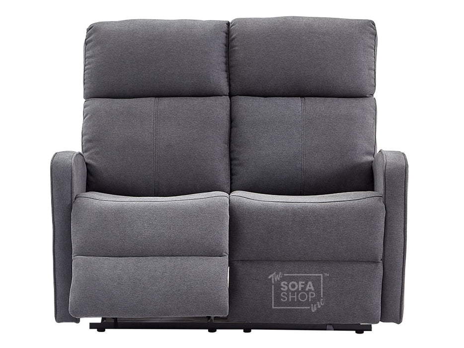 2 Seater Manual Recliner Fabric Sofa in Dark Grey -  Parma - Sofa Sale