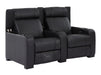 3 2 1 Seater Electric Recliner Sofa Set & Cinema Seats in Black Real Leather With Cup Holders, Storage Boxes, and USB Ports - Rimini