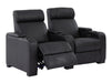 3 2 1 Seater Electric Recliner Sofa Set & Cinema Seats in Black Real Leather With Cup Holders, Storage Boxes, and USB Ports - Rimini