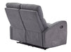 3+2 Recliner Sofa Set. 2 Piece Recliner Sofa Package Suite in Dark Grey Fabric with Drop-Down Table & Drink Holders - Parma - Sofa Sale