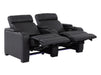 3 2 1 Seater Electric Recliner Sofa Set & Cinema Seats in Black Real Leather With Cup Holders, Storage Boxes, and USB Ports - Rimini