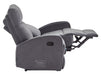 2+1 Recliner Sofa Manual in Dark Grey Fabric - 2 Piece Parma Sofa Set