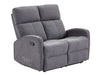 2 Seater Manual Recliner Fabric Sofa in Dark Grey -  Parma - Sofa Sale