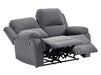 2 1 1 Recliner Sofa Set inc.Chairs in Dark Grey Fabric - 3 Piece Trento Sofa Set