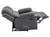 3 2 1 Recliner Sofa Set. 3 Piece Recliner Sofa Package Suite in Dark Grey Fabric with Drop-Down Table & Drinks Holder - Trento