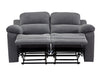 2 1 1 Recliner Sofa Set inc.Chairs in Dark Grey Fabric - 3 Piece Trento Sofa Set