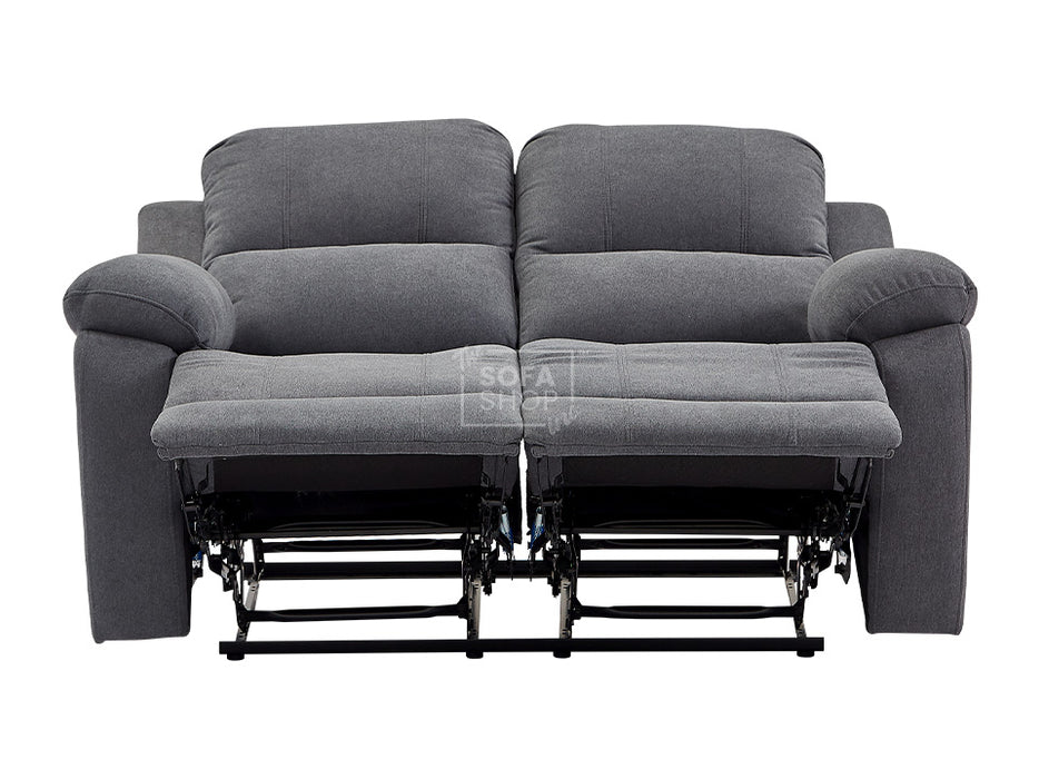 2 1 1 Recliner Sofa Set inc.Chairs in Dark Grey Fabric - 3 Piece Trento Sofa Set