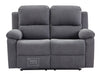 2+1 Recliner Sofa Set inc. Chair in Dark Grey Fabric - Trento