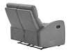 3 2 Recliner Sofa Set. 2 Piece Recliner Sofa Package Suite in Grey Leather with Drop-Down Table & Drink Holders- Parma