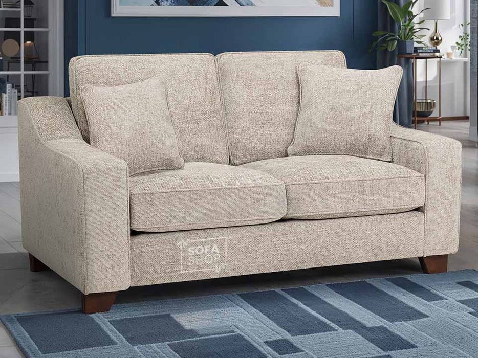 2 Seater Fabric Sofa in Grey Or Beige - Nebraska