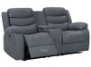 2 Seater Electric Recliner Sofa in Dark Grey Fabric with USB, Console, Cup holders & Storage - Chelsea